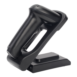 YHDAA YHD-5800DB 2D Wireless Bluetooth Barcode & QR Code Scanner with Stand | Black | High-Speed Scanning