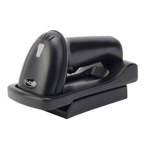 YHDAA YHD-5800DB 2D Wireless Bluetooth Barcode & QR Code Scanner with Stand | Black | High-Speed Scanning