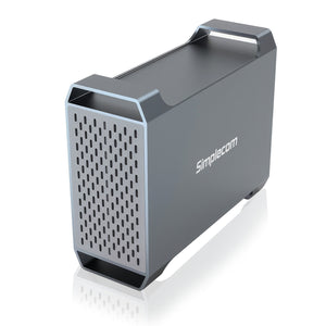 Simplecom SE482 SuperSpeed USB Dual Bay | 3.5" SATA Hard Drive | RAID Enclosure | USB-C | RAID 0/1, JBOD