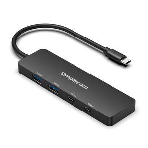 Simplecom CH392 USB 3.2 Gen2 USB-C 4-Port Hub | 10Gbps | 2x USB-A & 2x USB-C | High-Speed Data Transfer
