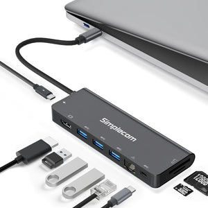 CHT590 USB-C SuperSpeed 9-in-1 Multiport Docking Station | HDMI 2.0