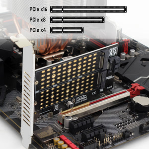 EC412v2 NVMe & SATA M.2 SSD to PCIe x4 Expansion Card