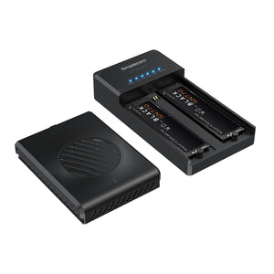 Simplecom SD560 Dual Bay NVMe M.2 SSD Enclosure | Offline Clone Docking Station | USB 3.2 Gen2 | 10Gbps