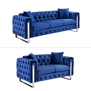 Madeline Range | Blue Velvet | Silver Trims