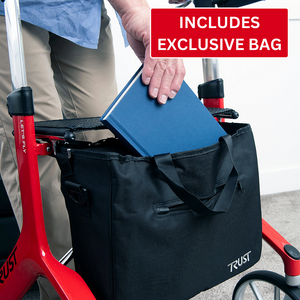 Let's Fly Mobility Rollator Wheelie Walker | Red