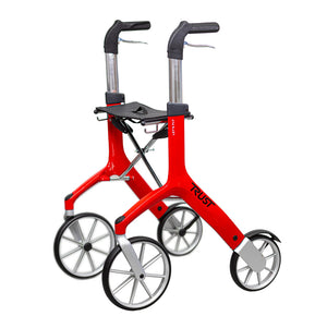 Let's Fly Mobility Rollator Wheelie Walker | Red
