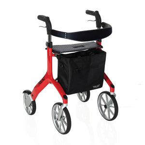 Let's Fly Mobility Rollator Wheelie Walker | Red