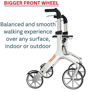 Let's Fly Mobility Rollator Wheelie Walker | Red