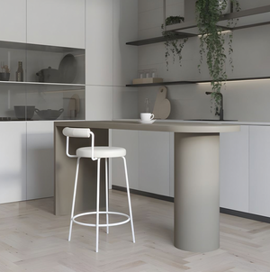 Interior Ave - Calipo White Leather Kitchen Bar Stool | Set of 2