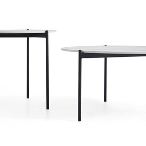 Interior Ave Bianco Nested Coffee Table Set | White Marble Stone | Modern Design