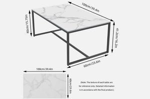Interior Ave Monaco Rectangle Coffee Table | White Marble Stone | Luxurious Design