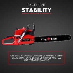 Commercial Petrol Chainsaw | 24" Bar | Tree Pruning | Top Handle Chain Saw