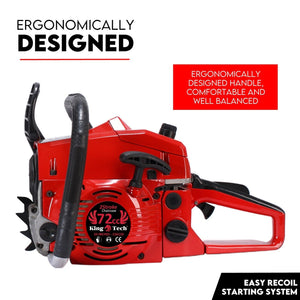 Commercial Petrol Chainsaw | 24" Bar | Tree Pruning | Top Handle Chain Saw