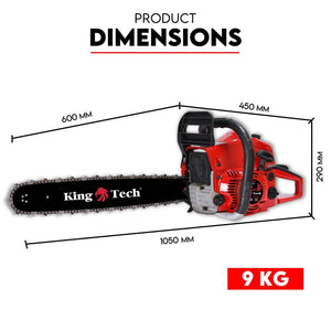 Commercial Petrol Chainsaw | 24" Bar | Tree Pruning | Top Handle Chain Saw