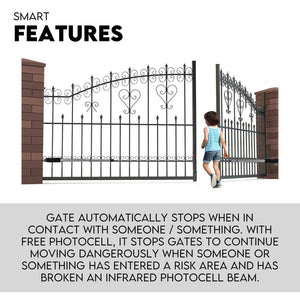 Double Swing Gate Opener Automatic Full Solar Power Kit | Remote Control