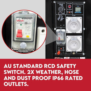 KINGTECH Diesel Generator | 8.4kW Max | 6kW Rated | Single Phase | Portable 13HP Power