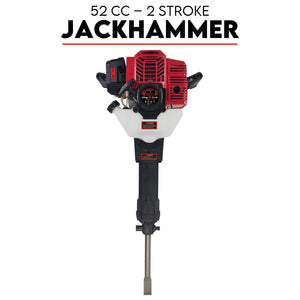 Petrol Jackhammer | 52CC | 2-Stroke Concrete Tile Breaker | Heavy Duty Demolition Hammer