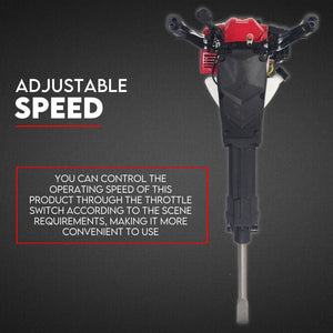 Petrol Jackhammer | 52CC | 2-Stroke Concrete Tile Breaker | Heavy Duty Demolition Hammer