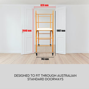 450kg Mobile Scaffold Ladder Scaffolding Platform | Portable Ladder | Work Safety