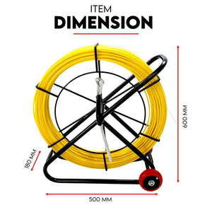 4.5mm x 85M Fiberglass Cable Snake Rodder | Fish Tape Puller | NBN Solid Steel Rod