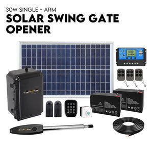 Swing Gate Opener Automatic Full Solar Power Kit | Remote Control