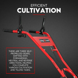 Petrol Tiller Cultivator | 212cc | 4 Blades | Rotary Hoe | Handheld Garden Tool