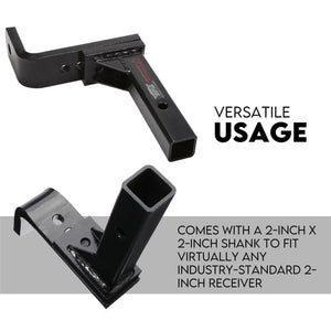 Adjustable Drop Towbar with 2" Hitch, Ball Mount Tongue for Trailer - 4000KG