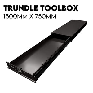 Under Tray Body Tool Box Trundle Drawer | 1500 Long | UTE Truck ToolBox | Black