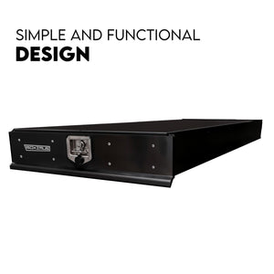 Under Tray Body Tool Box Trundle Drawer | 1500 Long | UTE Truck ToolBox | Black