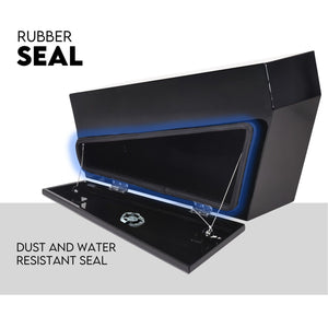 Black Steel 750mm Under Tray Tool Box Underbody Pair Set