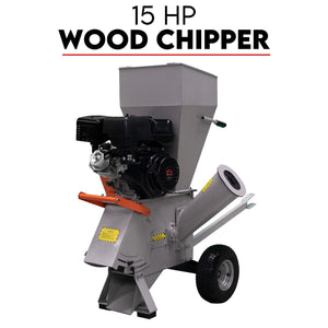 Garden Mulcher Shredder | 15HP Petrol Engine | Wood Chipper for Tree Branches & Mulch