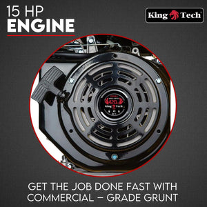 Garden Mulcher Shredder | 15HP Petrol Engine | Wood Chipper for Tree Branches & Mulch