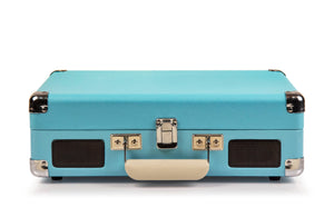 Crosley Cruiser Bluetooth Portable Turntable | Turquoise | Crosley Entertainment Stand Bundle