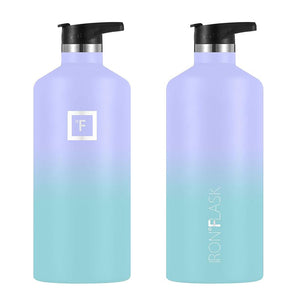 Iron Flask Narrow Mouth Bottle with Spout Lid | Cotton Candy | 64oz/1900ml