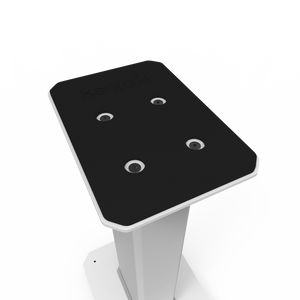 Kanto YU4 140W Powered Bookshelf Speakers | Bluetooth & Phono Preamp | Matte White | SX26W White Stand Bundle