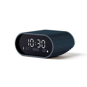 Lexon Ray LCD Alarm Clock | Temperature/Humidity Display | Blue