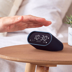 Lexon Ray LCD Alarm Clock | Temperature/Humidity Display | Blue