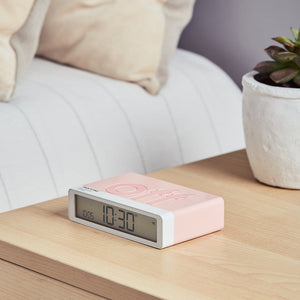 Lexon Flip Alarm Clock | Pantone | Rose Pink