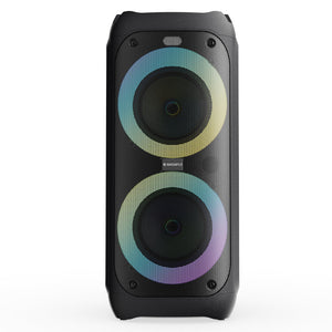 Majority PS200 Party Speaker | 80W Bluetooth Karaoke & PA System | Black | Portable Sound System