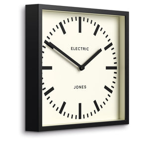 Jones Box Wall Clock | Black