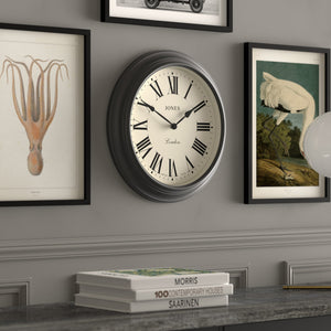 Jones Supper Club Clock | Charcoal Grey