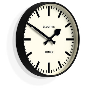 Jones Railway Wall Clock | Black
