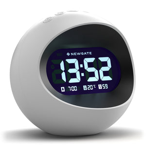 Centre Of The Earth LCD Alarm Clock | White