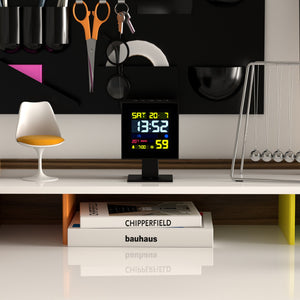 Monolith LCD Alarm Clock | Black