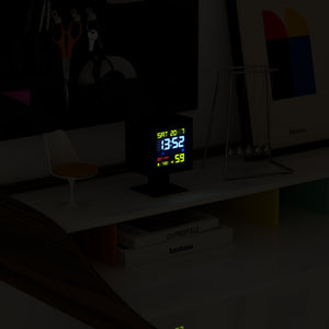 Monolith LCD Alarm Clock | Black