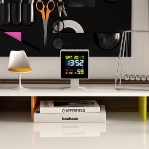Monolith LCD Alarm Clock | White