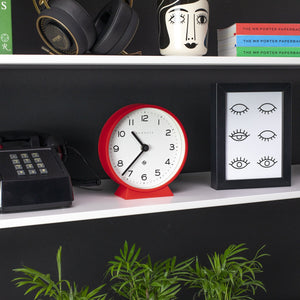 M Mantel Clock | Fire Engine Red