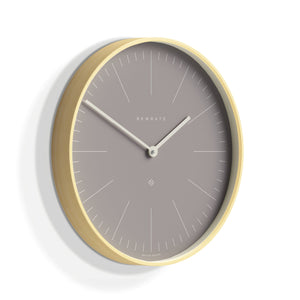 Mr Clarke Clock | Pale Wood | Clay Grey Dial