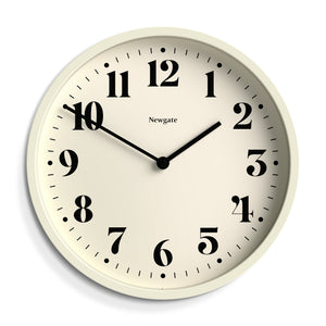 Number Four Wall Clock | Matte Linen White