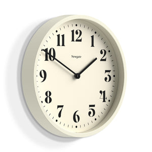 Number Four Wall Clock | Matte Linen White